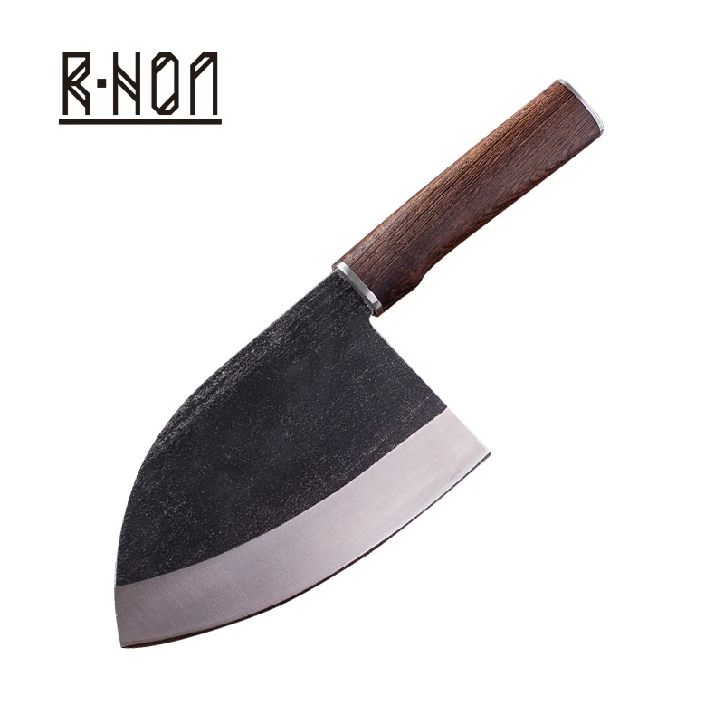 RHON High Carbon Forging 6.5inch Fish Slaughtering Chopping Cutting Head Kitchen Knife Household Slicing Meat Vegetable Knives