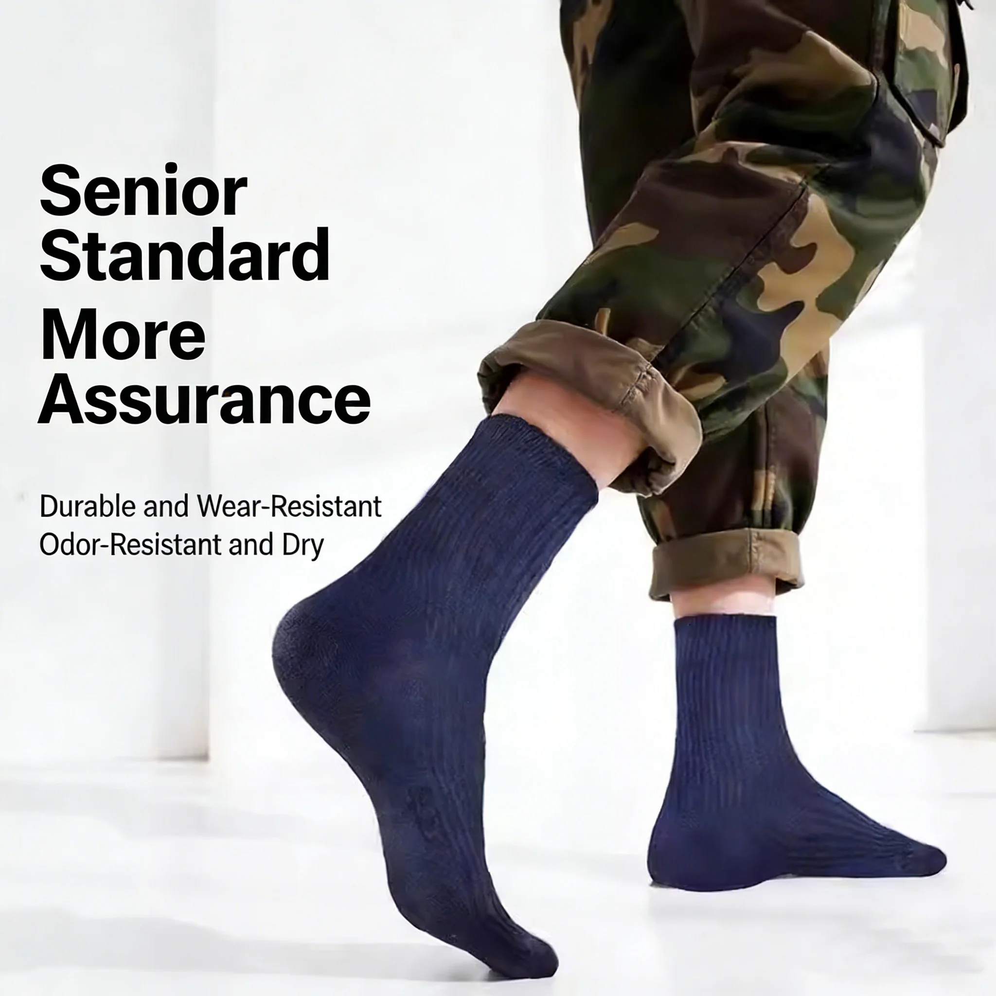 

5 pairs of labor protection socks, winter durable men's socks,men's construction site work socks,sturdy and durable sports socks