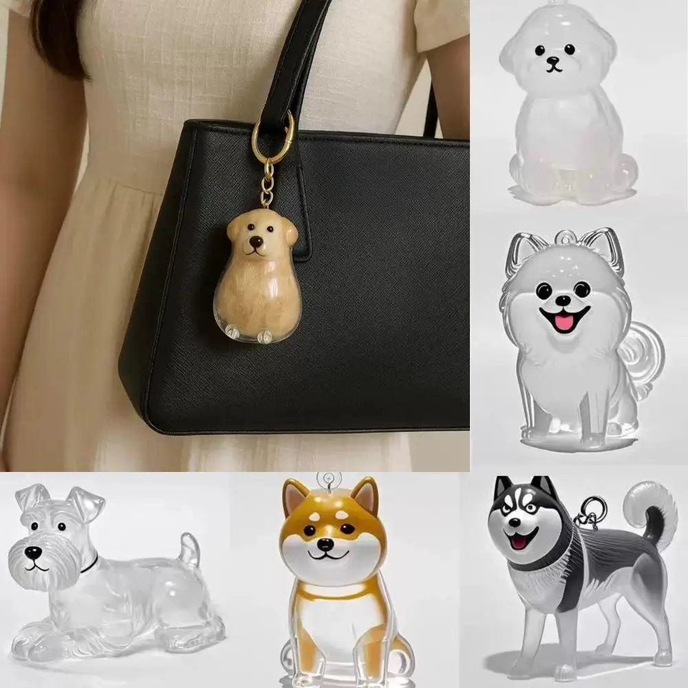 

Cute Dog Hair Storage Box Pet Fur Keepsake Capsule For DIY Crafts Memorial Gift For Pet Lovers Home Display Keychain For Bags