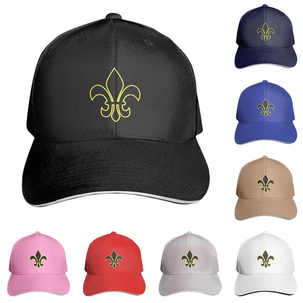 

Mardi Gras Fleur De Lis Pattern Baseball Cap Rugby Beach Hat Designer Man Women's Rucker Caps Adjustable Summer Mesh Dad Hat