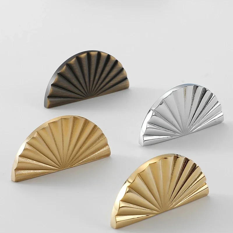 مشرق الكروم ضوء فاخر الذهب النمط الفرنسي النحاس خزانة أثاث خزانة درج ثقب واحد الصينية الشمال مقبض دائري #1