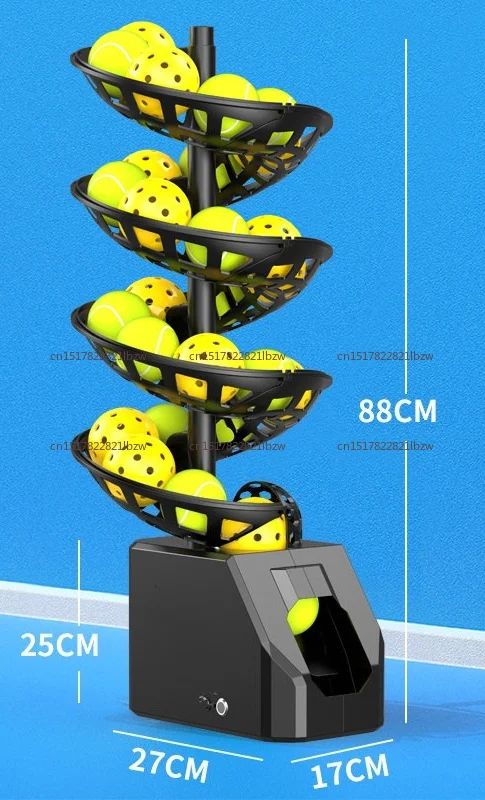 Tennis Pickleball Universal Ball Throwing Machine Remote Control Serve Machine Trainer Coach Ball Machine Single Belt Catch Net