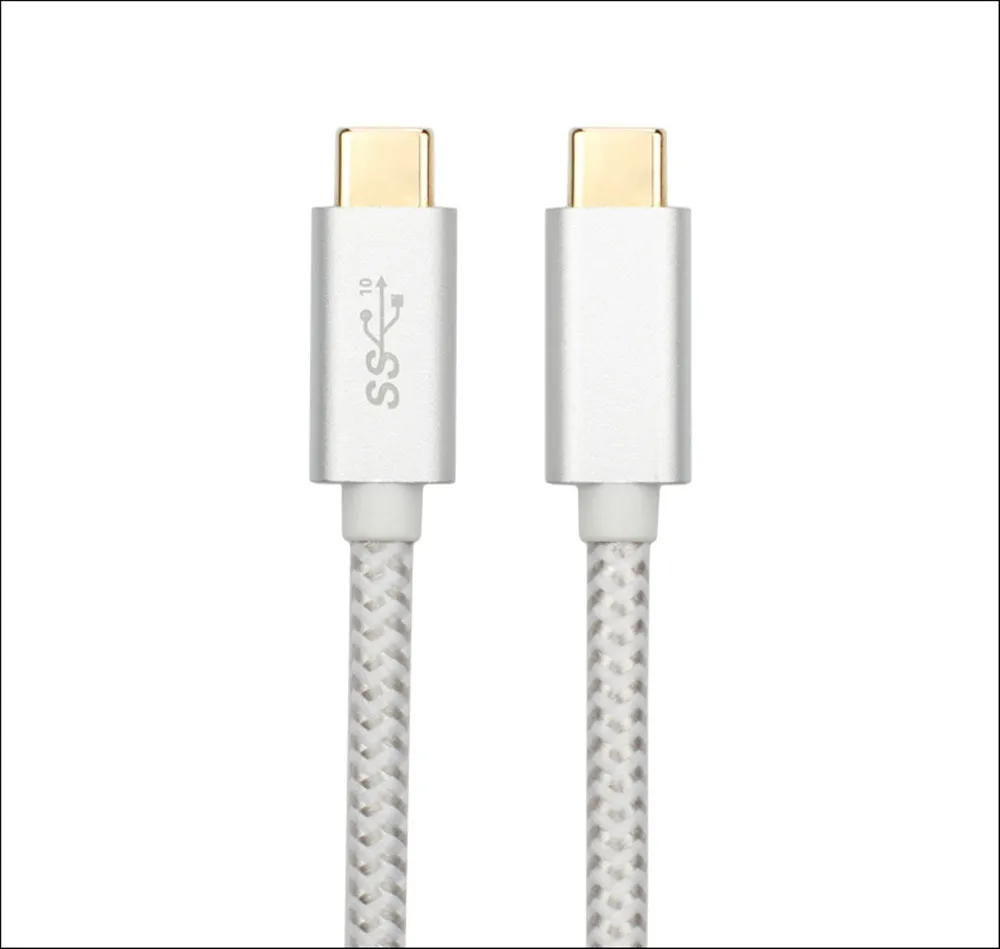 USB C 3.1 ประเภท - C ถึง USB C 3.1 ประเภท - C สายไนลอนไนลอน Fast Charger สำหรับ MacBook pro, HTC 10, LG G5 V20, Nintendo Swith