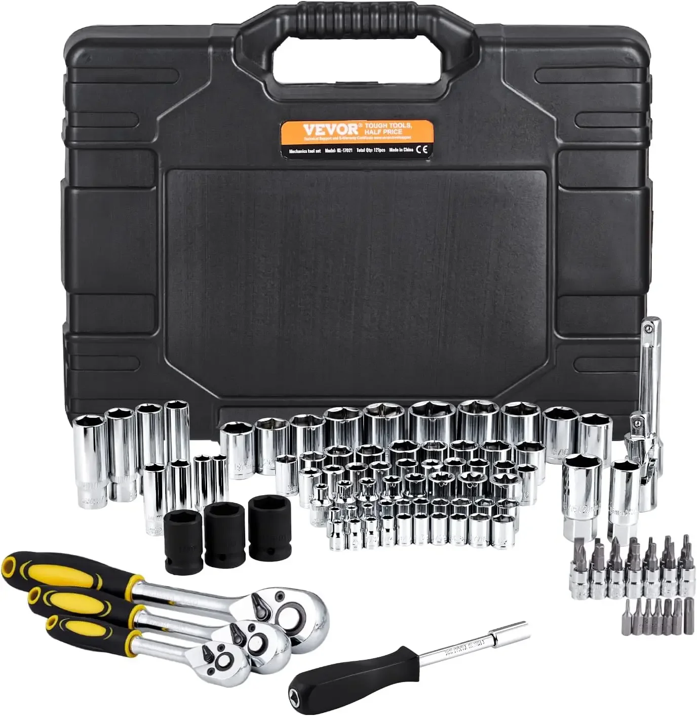 121-Piece Mechanics Tool Set -1/4