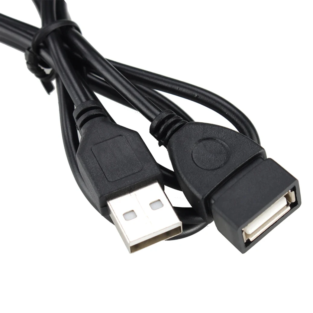 100pcs 1M USB 2.0 Cable Extension Cord Male to Female Data Transmission Extender Wire for Phone PC Computer