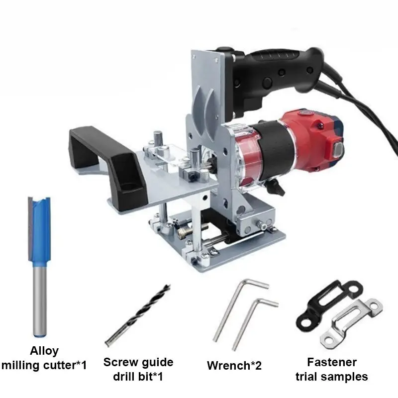 Portable Chain Mortising Machine  Wood Woodworking Drill Boring Log Cabin Barn Fence Aluminum–Steel Composite Body