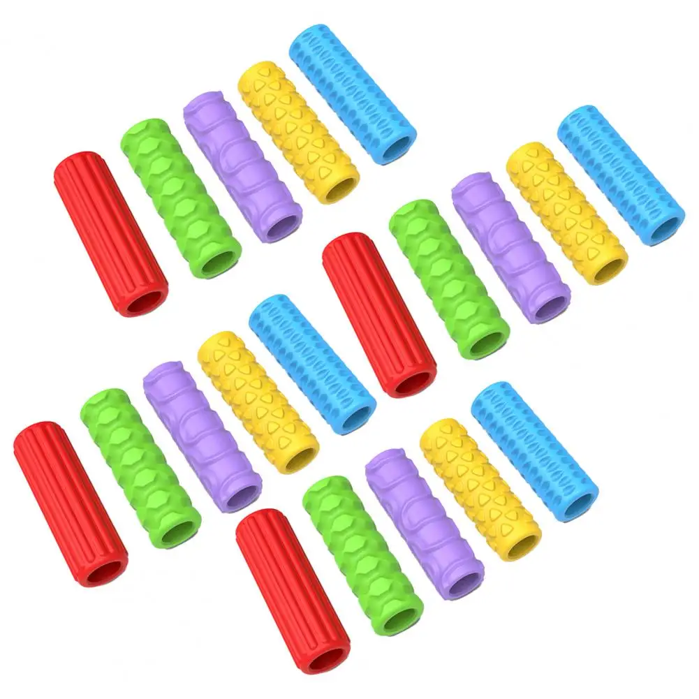 Silicone Pen Grip for Stress Relief Textured Silicone Pen Grip Fidget Toys for Kids Adults Reusable Handwriting Tool for Stress