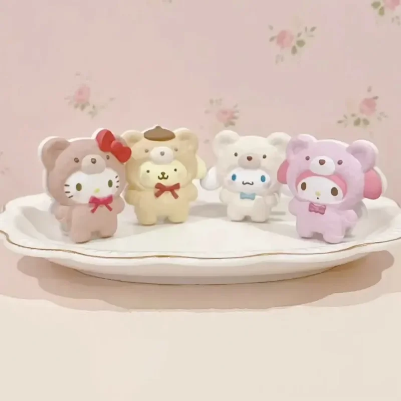 BANDAI Japan Sanrio Hello Kitty Clips Gashapon Figure Anime Cute Cinnamoroll Figurine Kawaii Capsule Toys Gift view 5