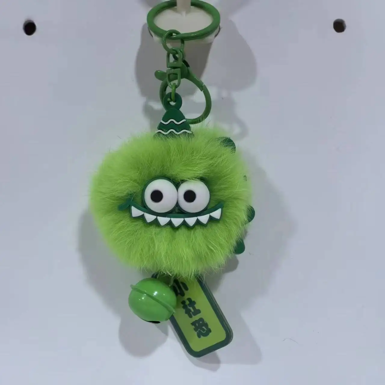 funny Small social anxiety Toothy Little Monster Plush Toy Bag Pendant Keychain belled Doll Grab Machine Doll Gift