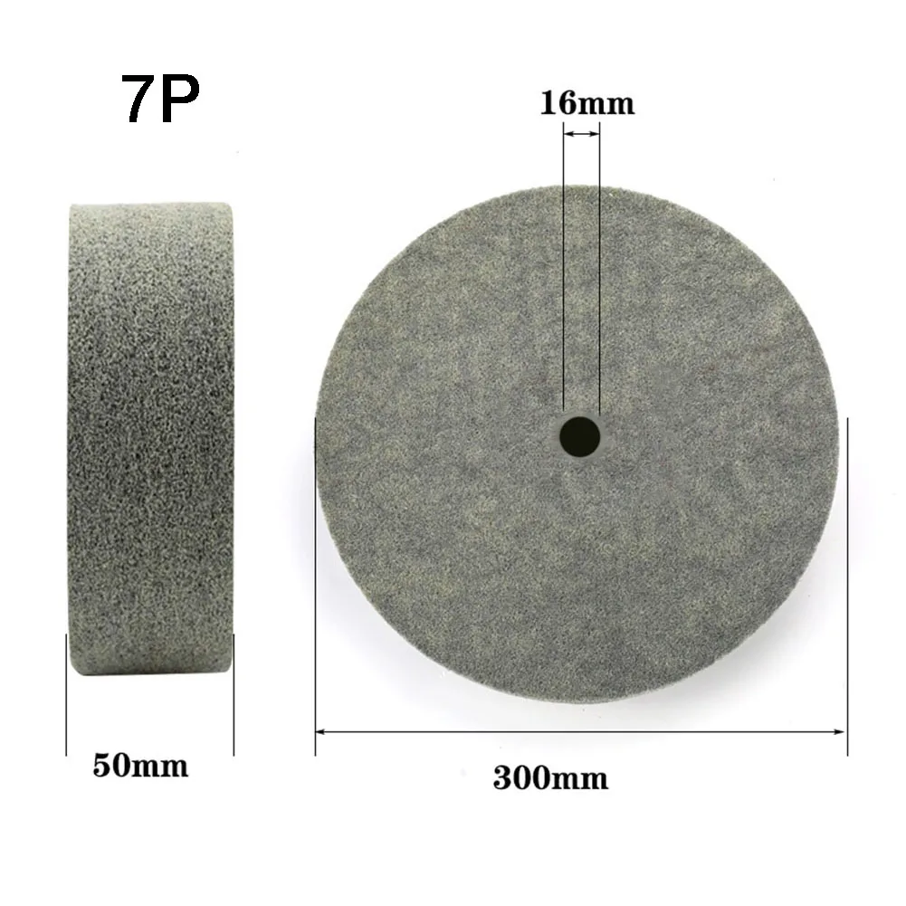 Deburring roda serat nilon Buffing roda 12 inci bantalan pemoles jaring 180 serat nilon untuk alat mesin penggiling listrik Buffing