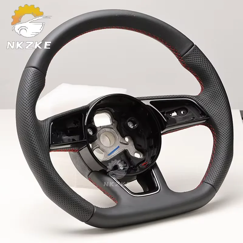 Suitable For Steering Wheel Of Audi A4 B9 A3 S3 S4 RS3 RS4 A5, Available For 2013-2020 Models, Made Of Genuine Leather Material