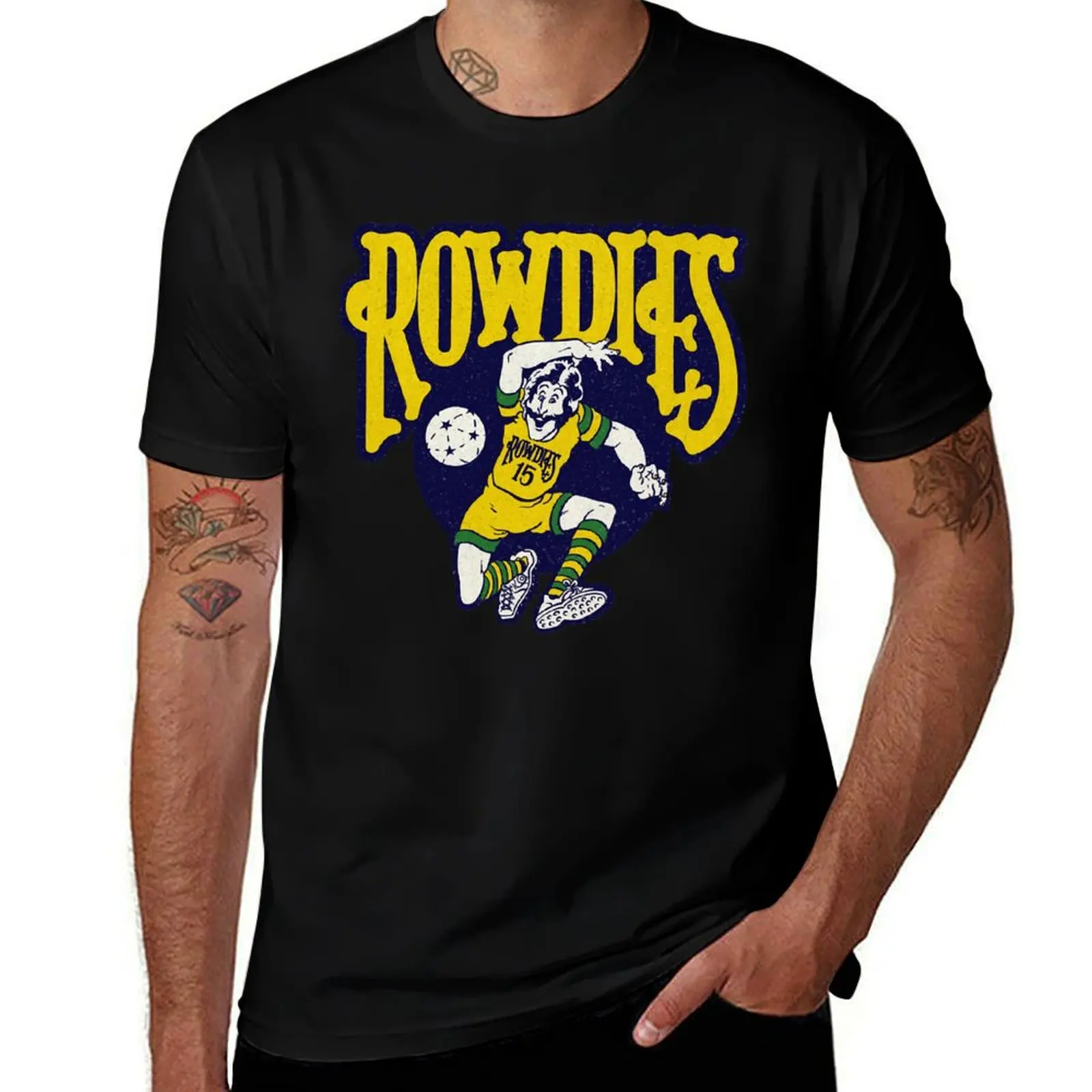 Logo of the Old Defunct Tampa Bay Rowdies Soccer Team (1975-1993) T-Shirt Gym Exercise Short Sleeve T-Shirt
