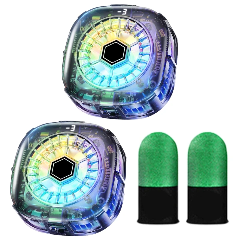 3 Speed Semiconductor Cooling Phone Coolers Back Clip Fast Cool Down With LED Display And Colorful Lights Fit for Gaming