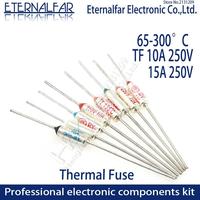 TF Thermal Fuse RY 10A 15A 250V Temperature Control Thermostat Switch 216 220 227 230 235 240 245 250 255 260 265 270 C Degree