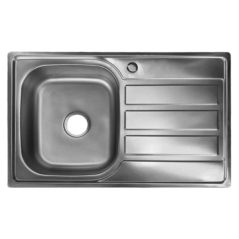 Spot kitchen stainless steel with plate basin kitchen sink simple sink stainless steel stretch brushed vegetable basin single sl