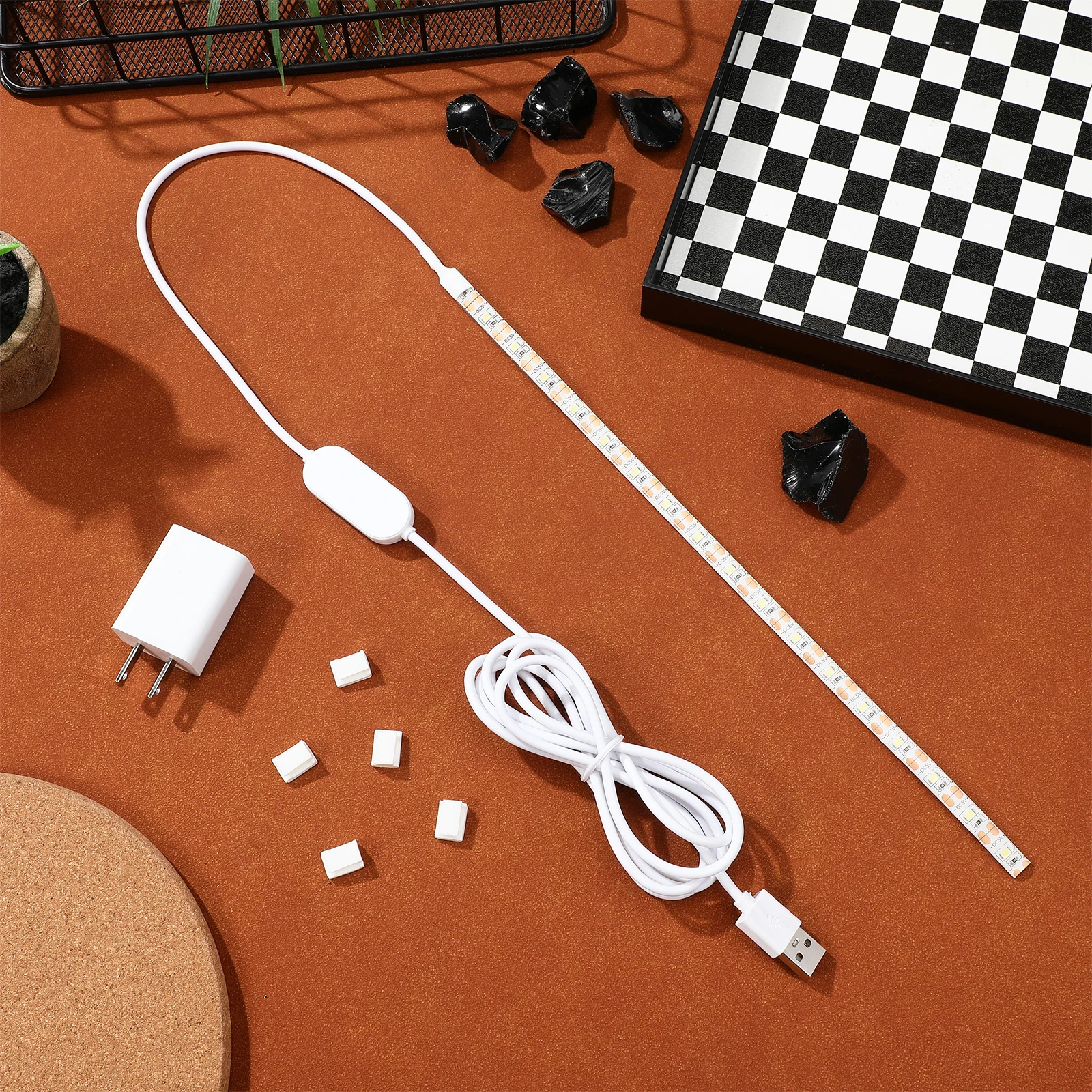 

50Cm 4000K Pure White USB Powered LED Strip Lighting Kit for Sewing Machine with Touch Dimmer Flexible Bright Illumination Light