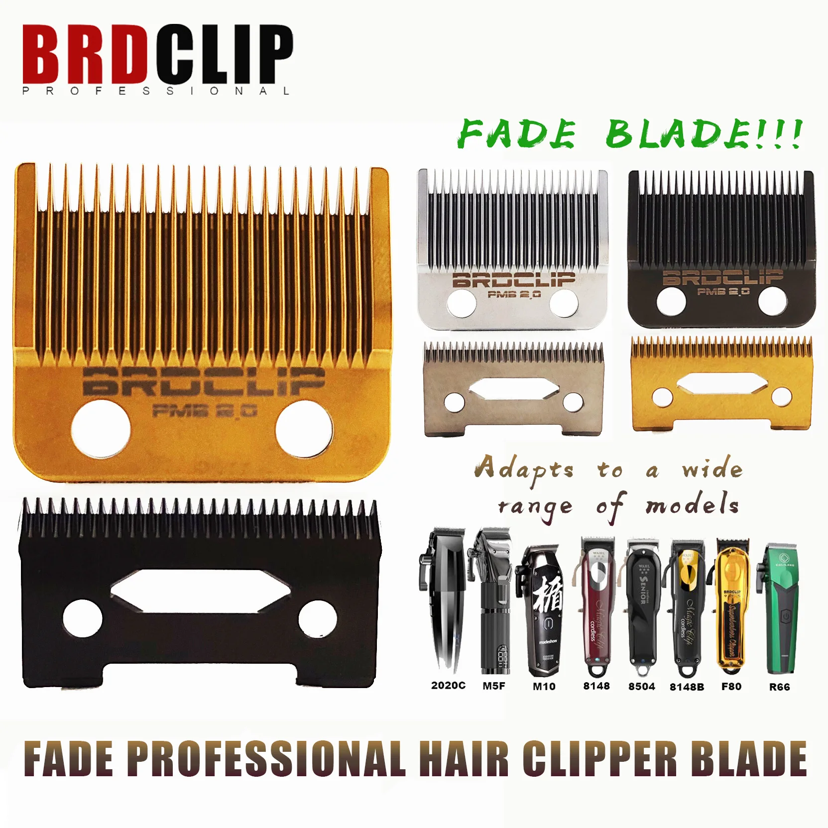 Brdclip หัวมีดโกนหนวดไฟฟ้าแบบดั้งเดิมสำหรับ R77F madeshow M10 M5เครื่องตัดขนที่ตัดขนเซรามิกส์แบบมืออาชีพ