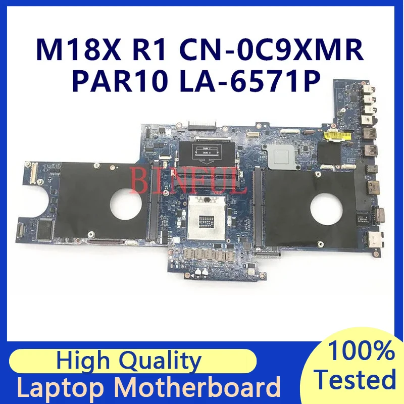 

CN-0C9XMR 0C9XMR C9XMR Mainboard For Dell Alienware M18X R1 PAR10 LA-6571P Laptop Motherboard 100% Full Tested Working Well Well