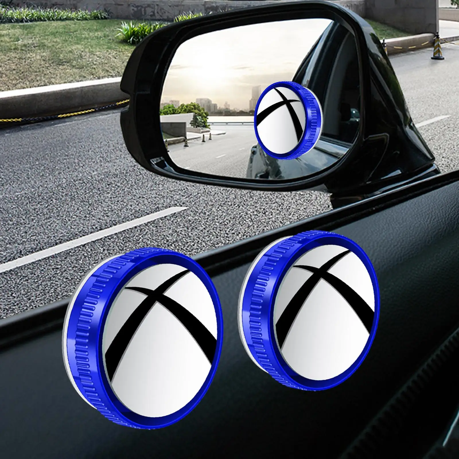 

Universal Round Car Blind Spot Mirror 360 Degree Rotation Convex Rear View Wide Angle Auxiliary Mirror for Vehicles and Suvs