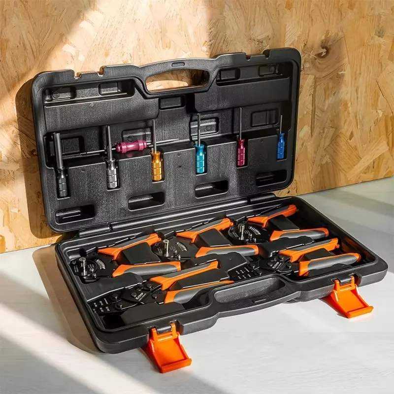 SL‑KITDC01 Terminal Crimping Tool Kit Solid Stamped Contacts Hand Crimper Set for Car Motorcycle Truck with Storage Carry Case