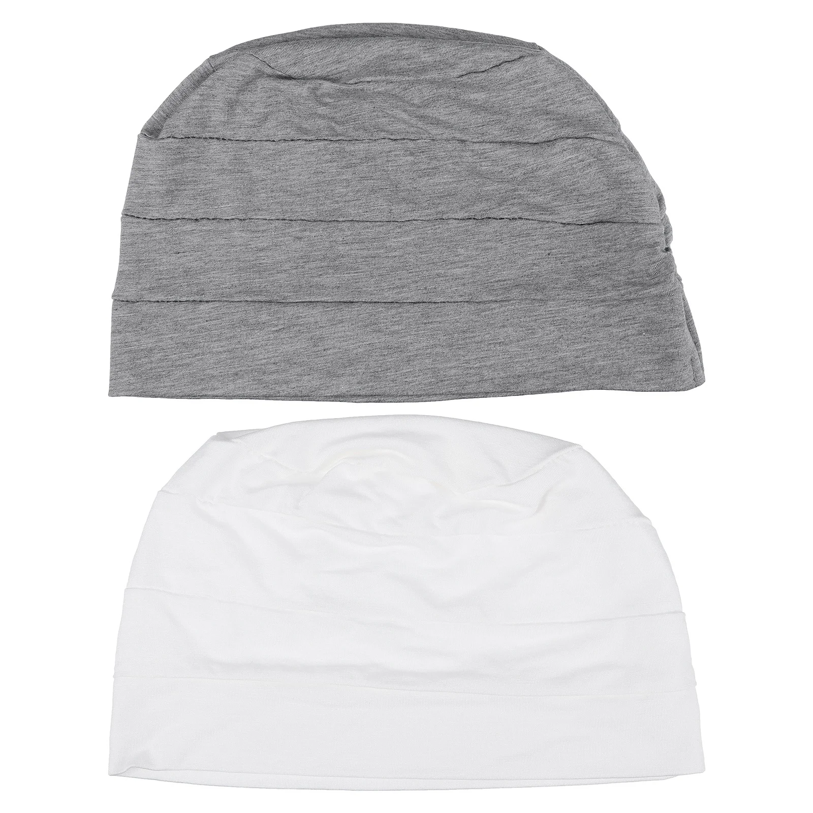 

2pcs Cotton Cap Elastic Night Hat For Women Hair Loss Patients Lightweight Sleep Wrap Cotton Night Sleep Cap Hat