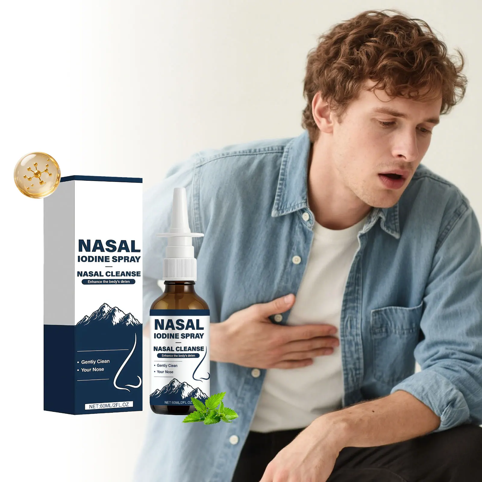 Nasal Care Spray Gentle Formula Moisturizing Cleansing Antioxidant Repair Enhance Defense Easy Breathing Daily Nasal Spray