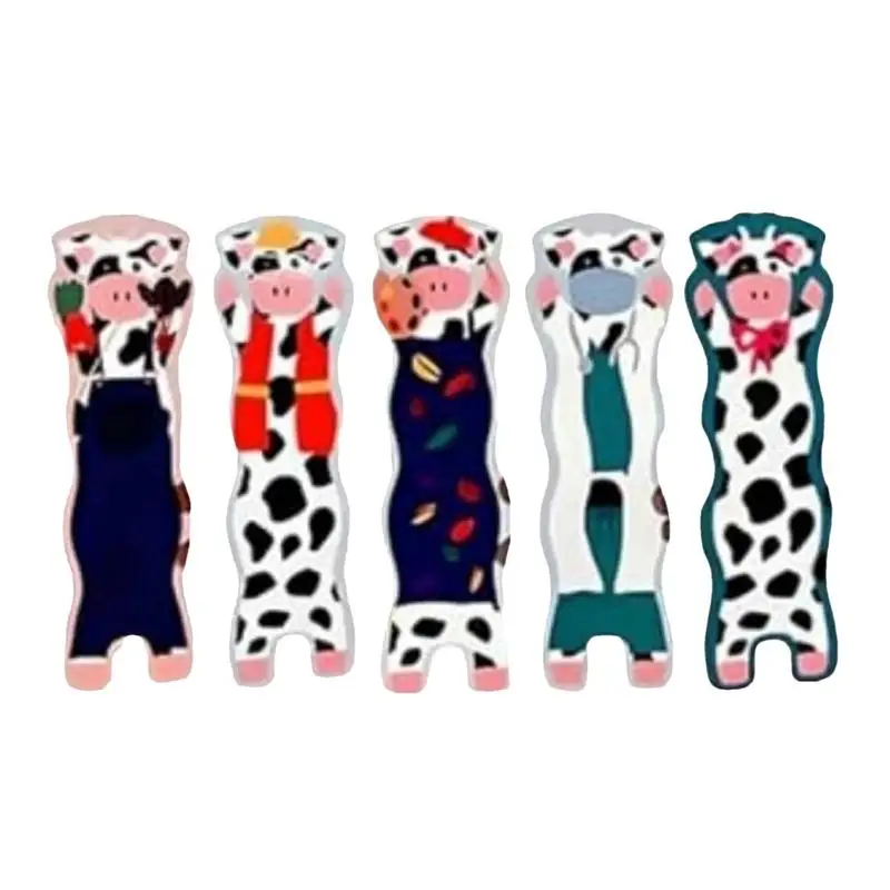 Wavy Cow Bookmarks Unique Cartoon Animal Print Funny Paper Bookmarks Charming Book Decorations Book Supplies For Holidays