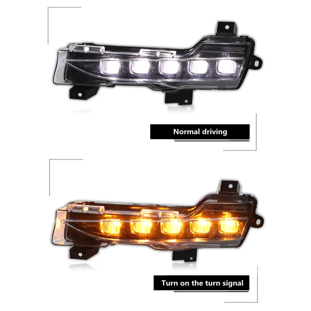 

12V LED Daytime Running Light Front Fog Light Flowing Turn Signal Assembly for Tesla Model 3 2017-2020 Exterior Accessories