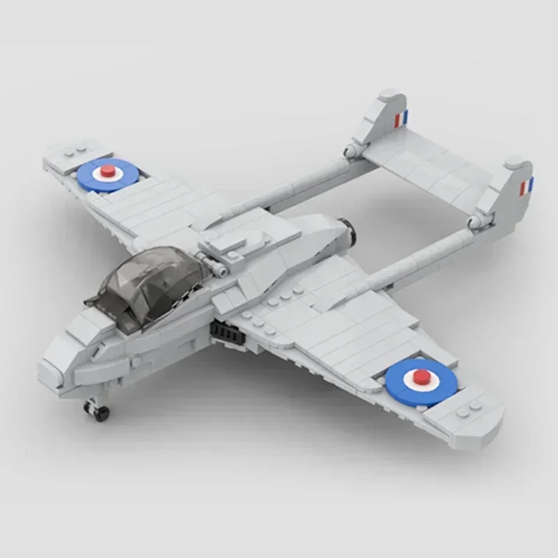 Moc Building Bricks Military Aircraft Model DH.100 Vampire RAF Fighter Technology Blocks Gifts Christmas Toys DIY Sets Assembly