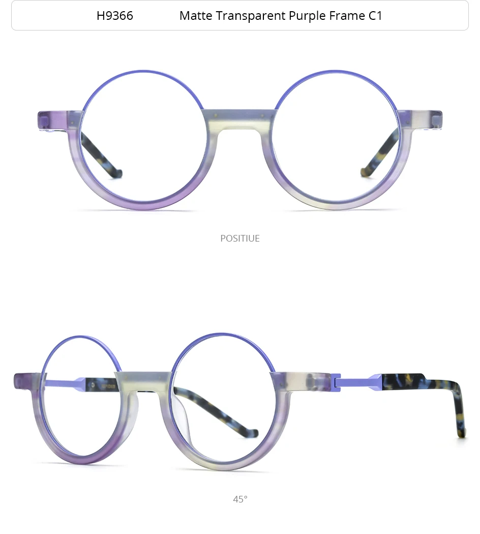 HEPIDEM Acetat Brille Rahmen Frauen übergroße große runde Brille japanische handgemachte Brille dicke transparente Brille 9351 – Detail 27