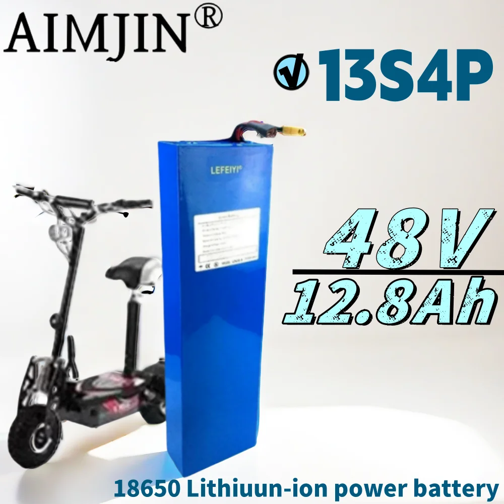 

Lithium ion battery 13S4P 48V 12800mAh suitable for 54.6V BMS electric bicycle and scooter batteries