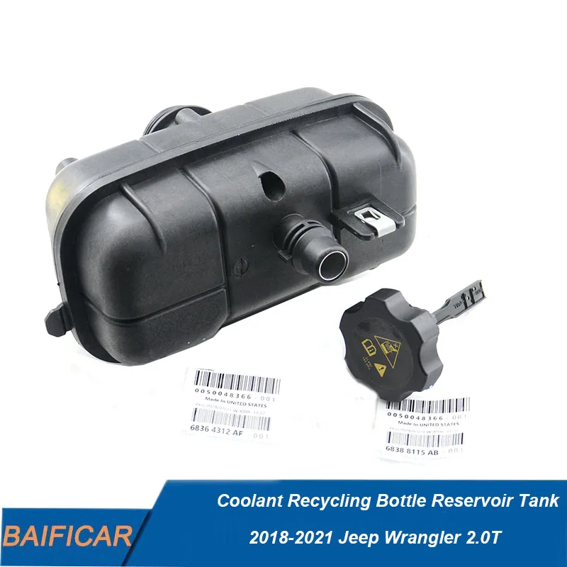 Brand New Genuine Coolant Recycling Bottle Reservoir Tank With Cap 68364312AC 68364312AB For 2018-2021 Jeep Wrangler 2.0T