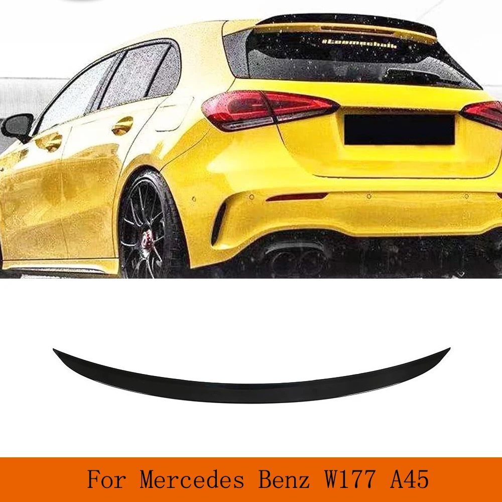 Roof Spoiler For Mercedes-Benz A Class W177 Hatchback A180 160 200 220 250 A45 A35 AMG 2019-2021 ABS Gloss Black Rear Wing Lip