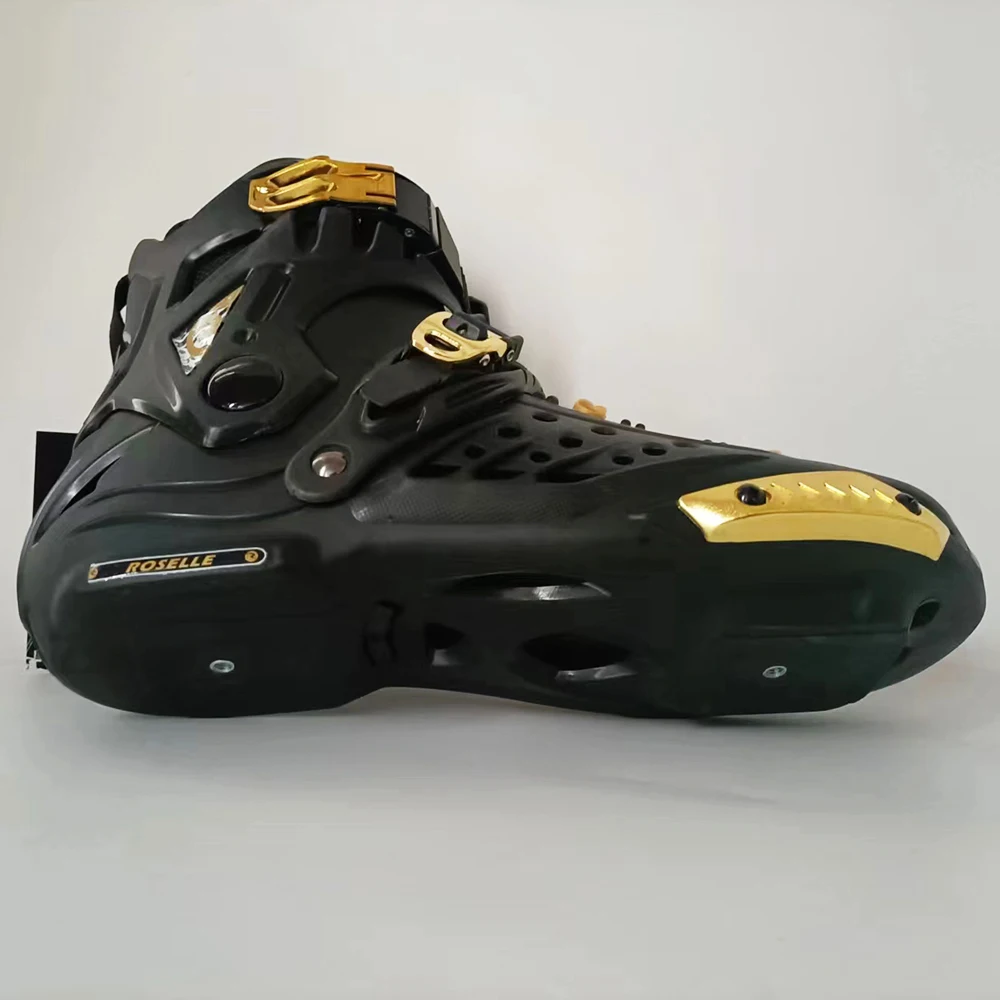 Original rs1 patins de velocidade inline sapatos de patinação quadro 3x110mm rodas 35-46 preto ouro adulto profissional crianças patines livres