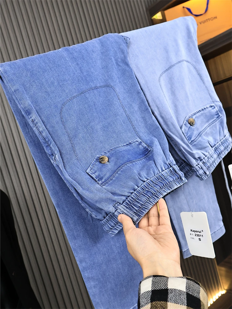 

Импортные джинсовые универсальные дышащие удобные мужские цветные весенне-осенние повседневные модные прямые джинсы с прямыми штанинами