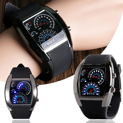 Nuevo reloj inteligente de moda para hombre, reloj de pulsera deportivo con patrón de tablero Digital LED, reloj inteligente de lujo para regalo