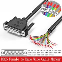 DB9 DB15 DB25 DB37 Connector RS232 Serial Cable ,9 male 15 25 Female to Bare Wire with Cable Marker,26AWG tinned copper core