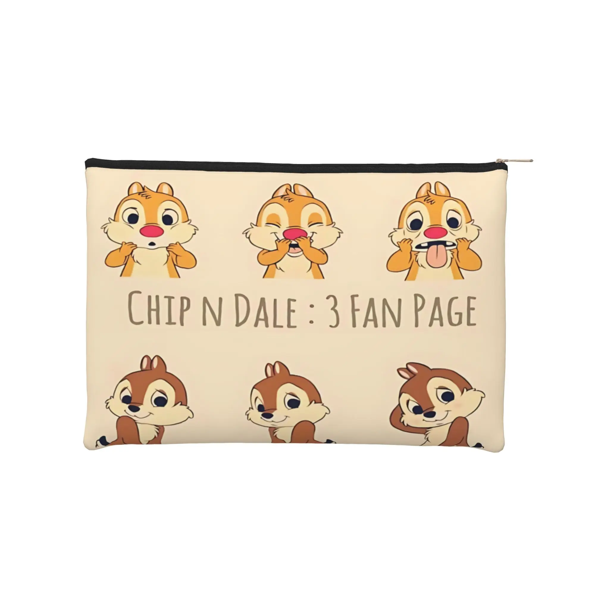 

Складная косметичка для макияжа с изображением белок Диснея Чип и Дейл, дорожная сумка для туалетных принадлежностей на молнии