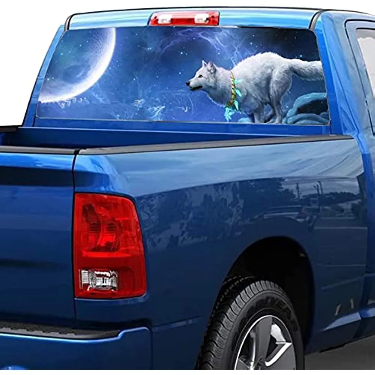 Arctic Wolf Car Decal 3D Wolf Rear Window Decor Truck Window Back Sticker Wolf Rear Window Stickers for Car Truck SUV Van, Unive