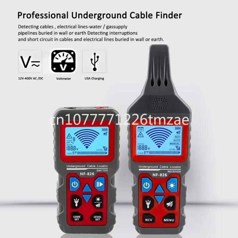 Detection Wall Wire Water Gas Pipeline Path Underground Cable Tester Locator Wire Tracking Device