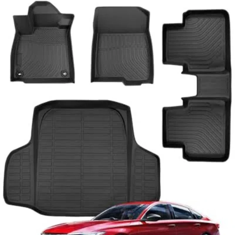 

For Honda Accord for Accord Cargo Liners 2018-2022 TPE All Weather Waterproof Rubber Car Mats for Honda Accord Accessories 4PCS