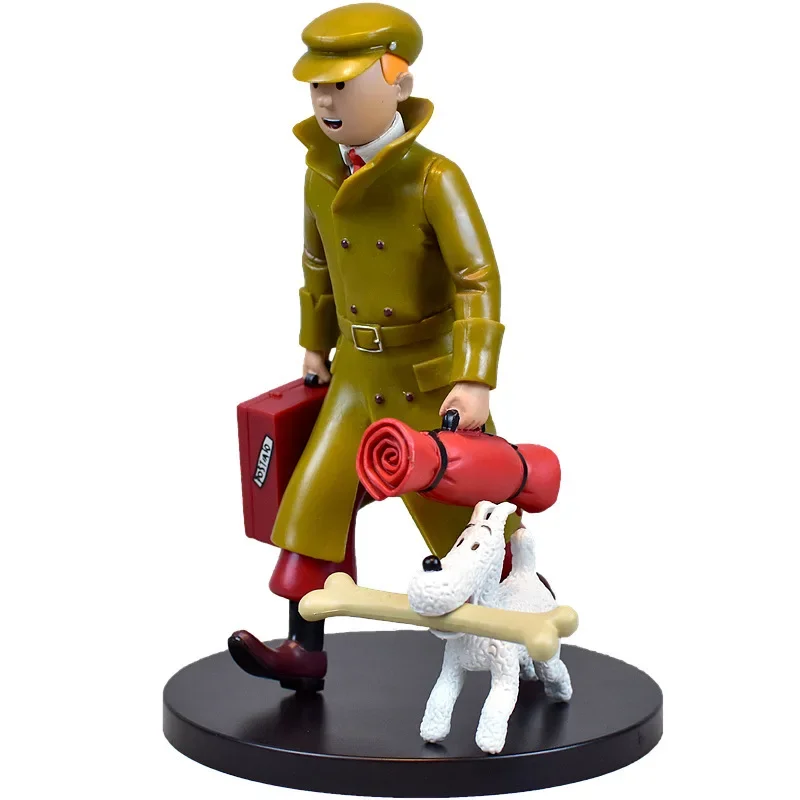 Anime Cartoon The Adventures of Tin Dupont PVC Action Figures Classic Comic Tin Milou Model Toys Gift For Kids
