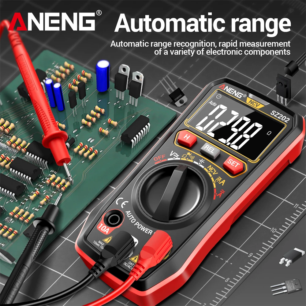 ANENG SZ202 New Digital Multimeter Multi-functional Mini Universal Tester For Voltage Current Measurement Testing Tools