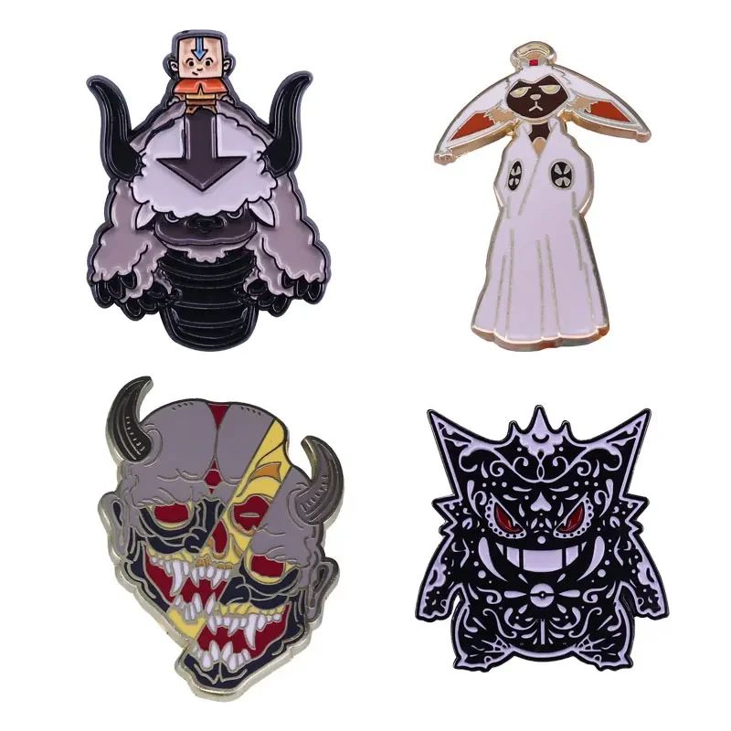 Cartoon Figure Lapel Broches, Pins, Máscara Demoníaca, Coleção De Crachá, Hoodie, Mochila, Chapéu, Acessórios Decorativos, Fãs Presente