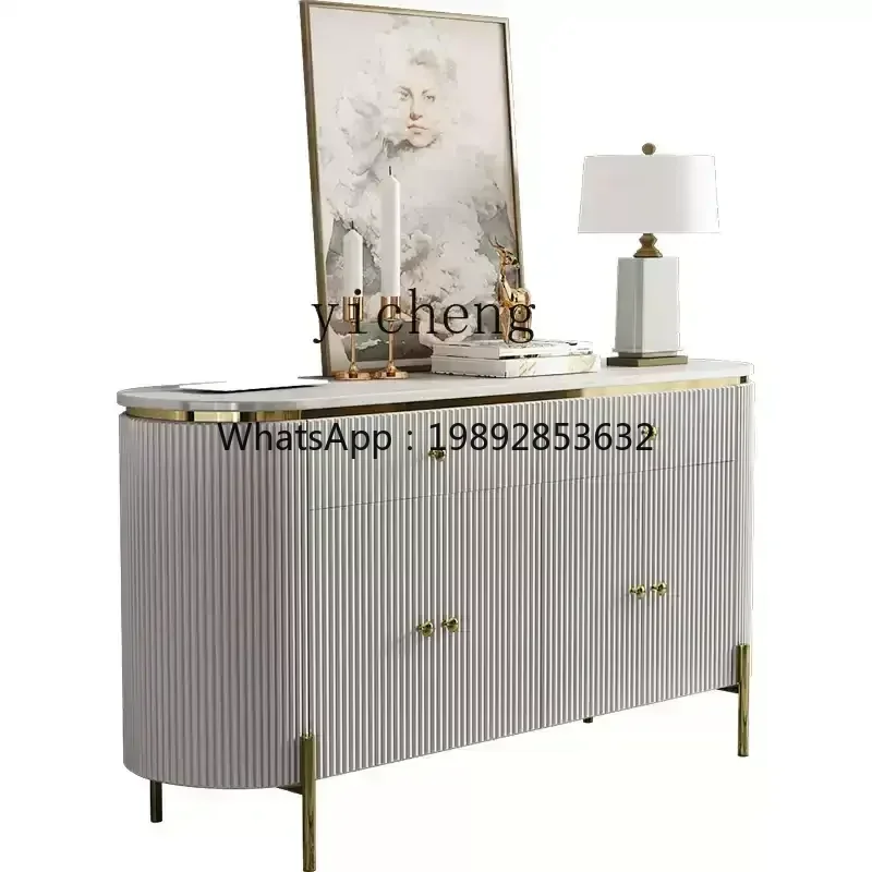 

BF Light luxury dining side cabinet Small apartment simple marble cabinet Restaurant locker