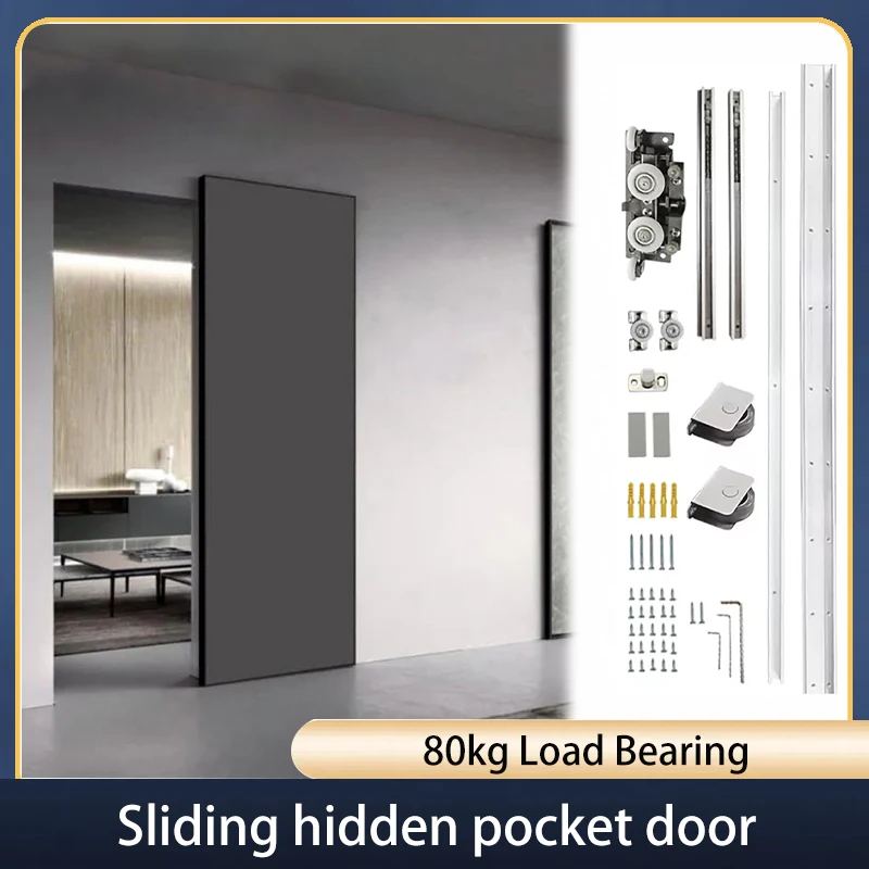 

Single Door Trackless Ghost Door Hardware Wooden Door Sliding Door Two-Way Buffer Sliding Door Invisible Slide