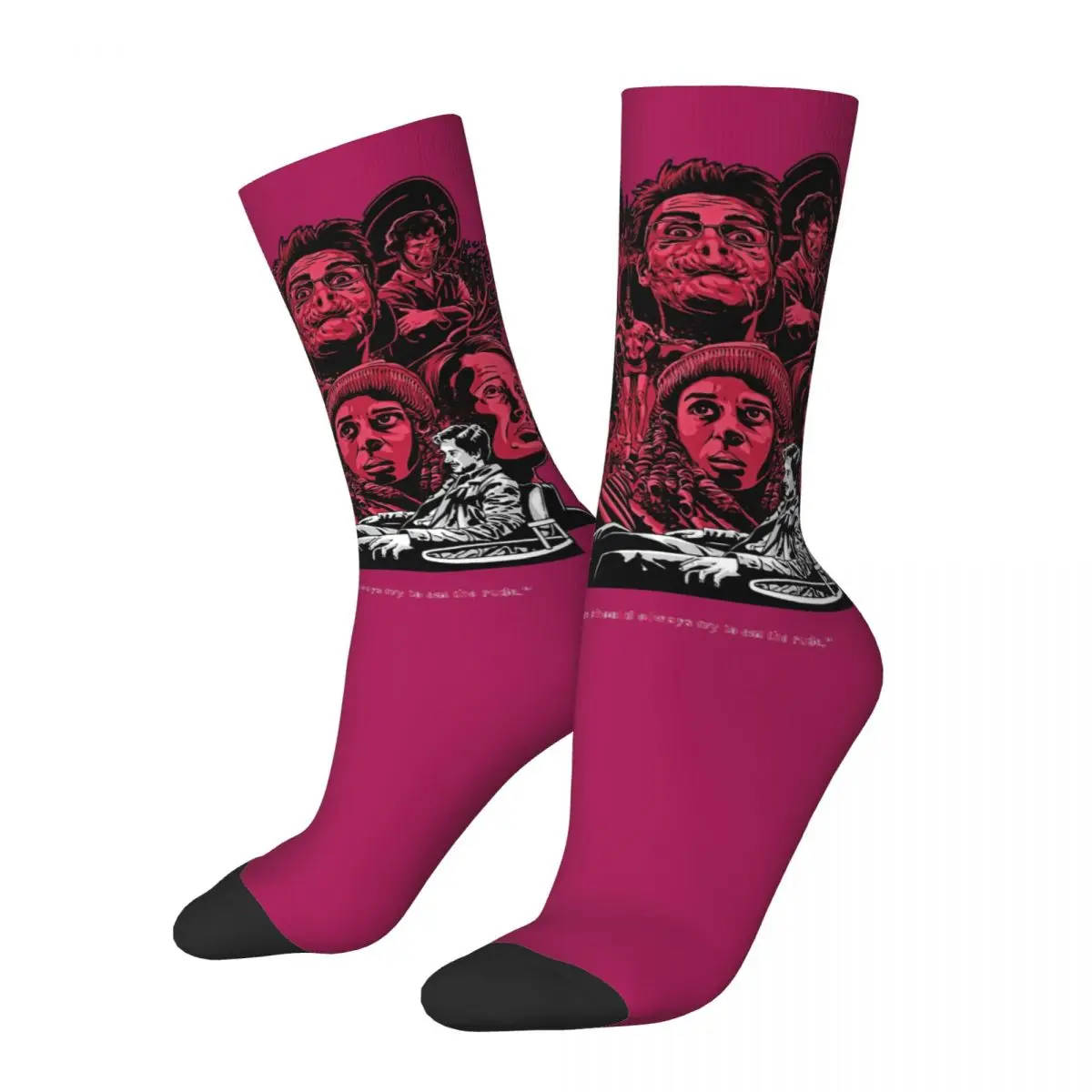 Hip Hop Retro Eat Crazy Men's compression Socks Unisex Hannibal Ogre Serial Killer Harajuku Seamless Printed  Crew Sock