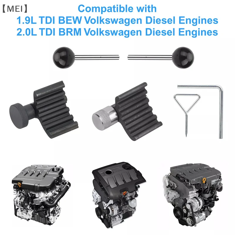 디젤 엔진 크랭크축 타이밍 도구 엔진 동기화 도구, VW 1.2 1.4 1.9 2.0 TDI PD VT13518 핀, 1 세트