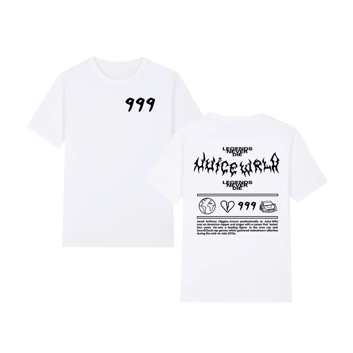 legends never die 999 Hip Hop Rap Vintage T-shirt Fashion Casual Y2K Cotton Men T shirt New Tee Tshirt Womens Tops