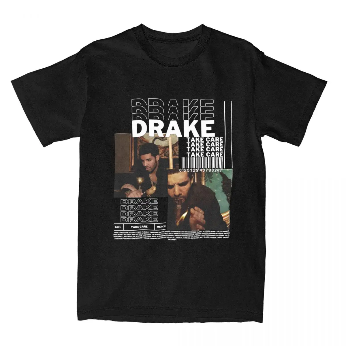 Take Care Album Drakes T Shirt Stuff Men Women's Cotton Funny Rapper Hiphop Rap T-shirt Short Sleeve Clothing New Arrival